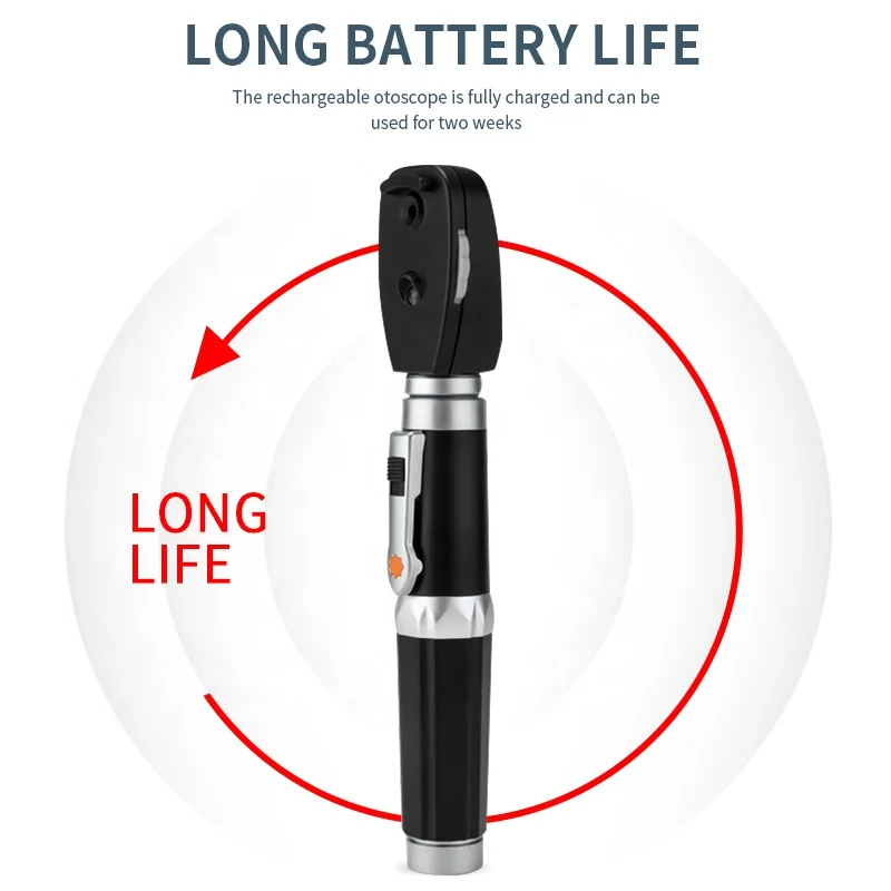 Ophthalmic Portable Medical Set Easy Use Handheld Eyes Diagnostic Pocket Black Color Direct Ophthalmoscope