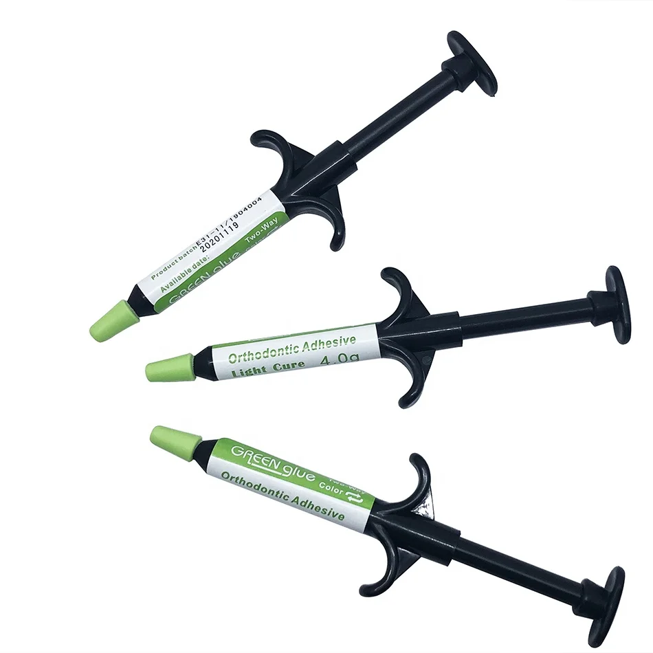 Denxy Dental High Quality Composite Resin for Brackets Green glue Orthodontic Adhesive Light cure Orthodontic Bonding Kit
