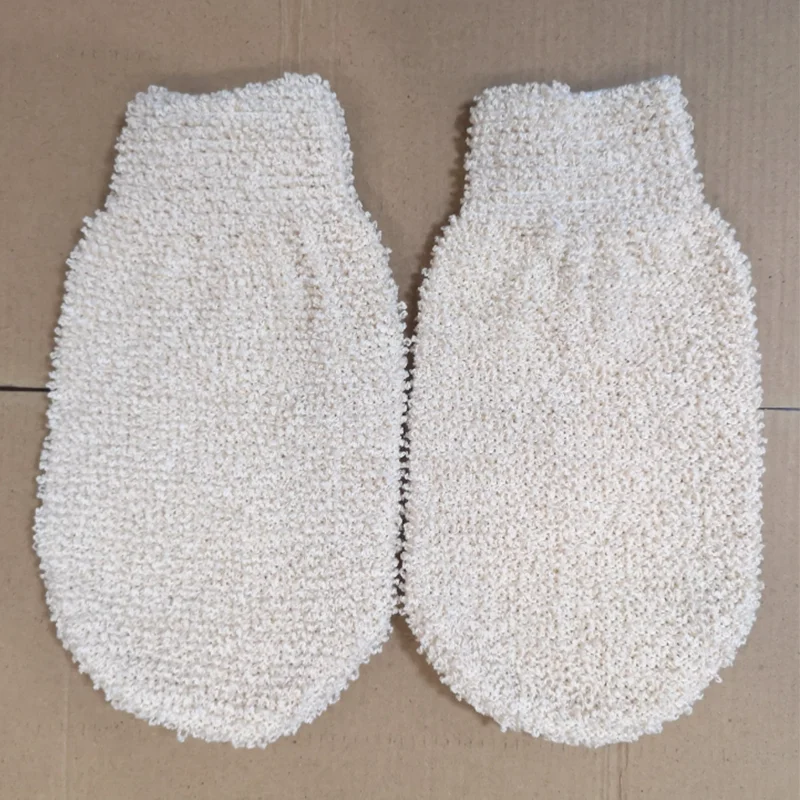 Natural Exfoliating Ramie Fiber Bath Peeling Glove Mitt Bath Scrubber