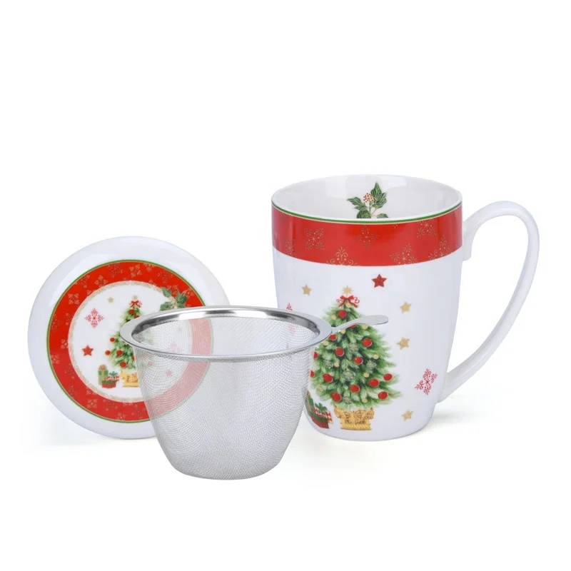 Factory supply accept custom logo Christmas cheap bulk ceramic mugs from china