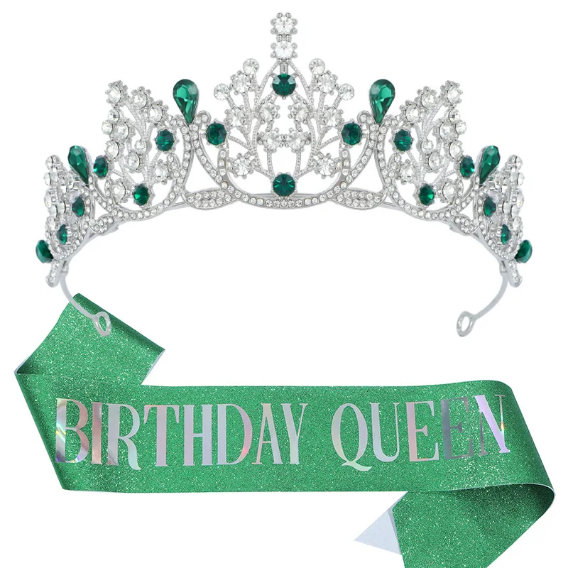 New Crown Shoulder Strap birthday queen Rose Gold suit Party Belt Decorative Headwear