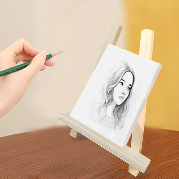 Factory wholesale desktop Wood Easel For Photo Painting Postcard Display Holder Frame Cute Desk Decor DIY Supply