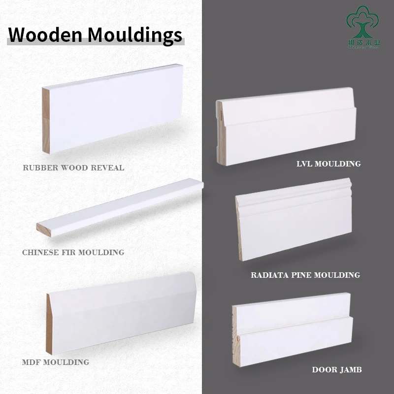 White Primed Wall Skirting Border Water Resistant Wall Skirting Board With The Wall