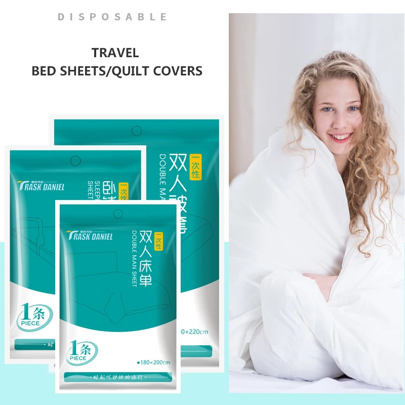 Factory Disposable Bedding Single Set of 3 Suitable for Travel Business Hotel use Bed Linen Pillowcase Quilt Cover