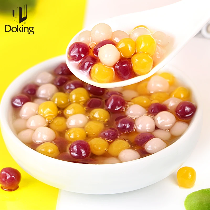 Doking 500g Milk Tea and Dessert Ingredients, Handmade Purple Sweet Potato Sweet Potato and Taro Mixed Tri-color Taro Balls