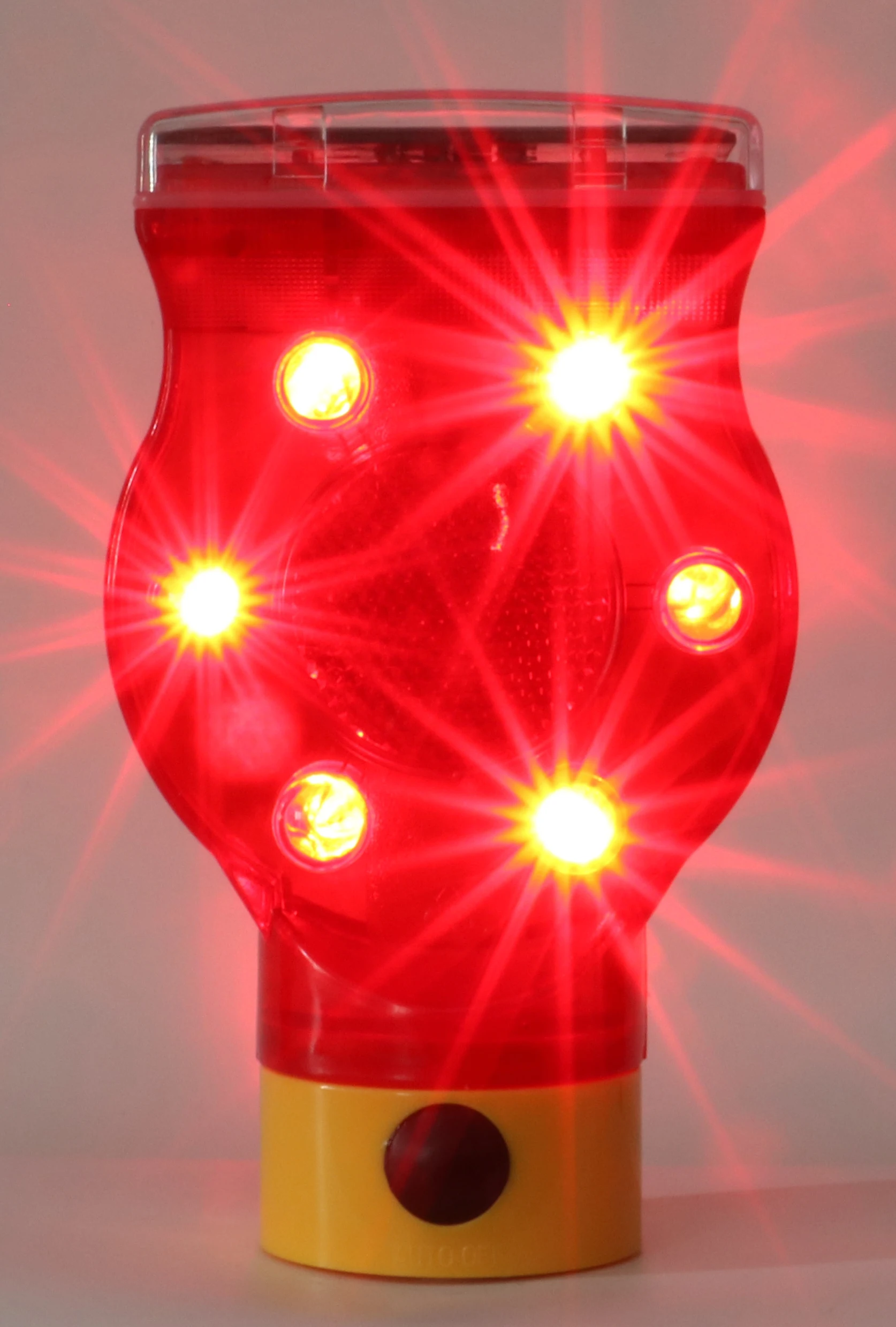Solar RED COLOR road safety  Barricade flasher  warning lights with  6 pcs LED