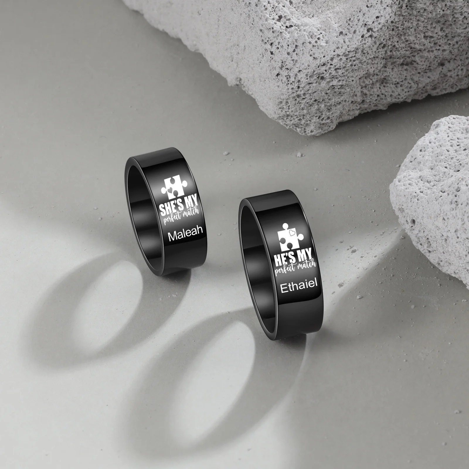 Wholesale Supplier Custom Sun and Moon Finger Ring Stainless Steel Wedding Couple Rings