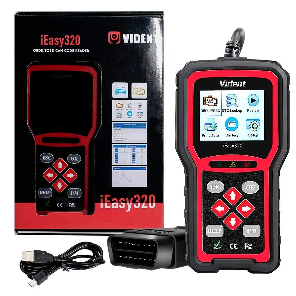 VIDENT iEasy320 OBDII/Eobd Can Code Reader OBD2 Diagnostic Scan Tool for Car Engine Fault Diagnose Test Auto Scanner