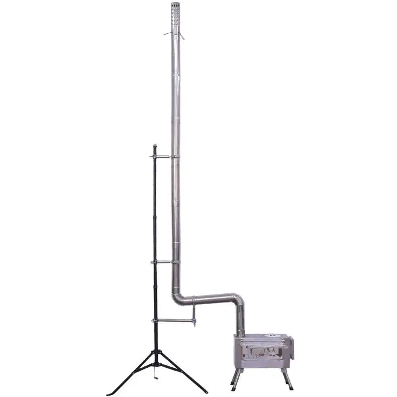 Retractable Chimney Insulation Bracket Portable Stainless Steel Outdoor Oven with Storage Bag Wholesale