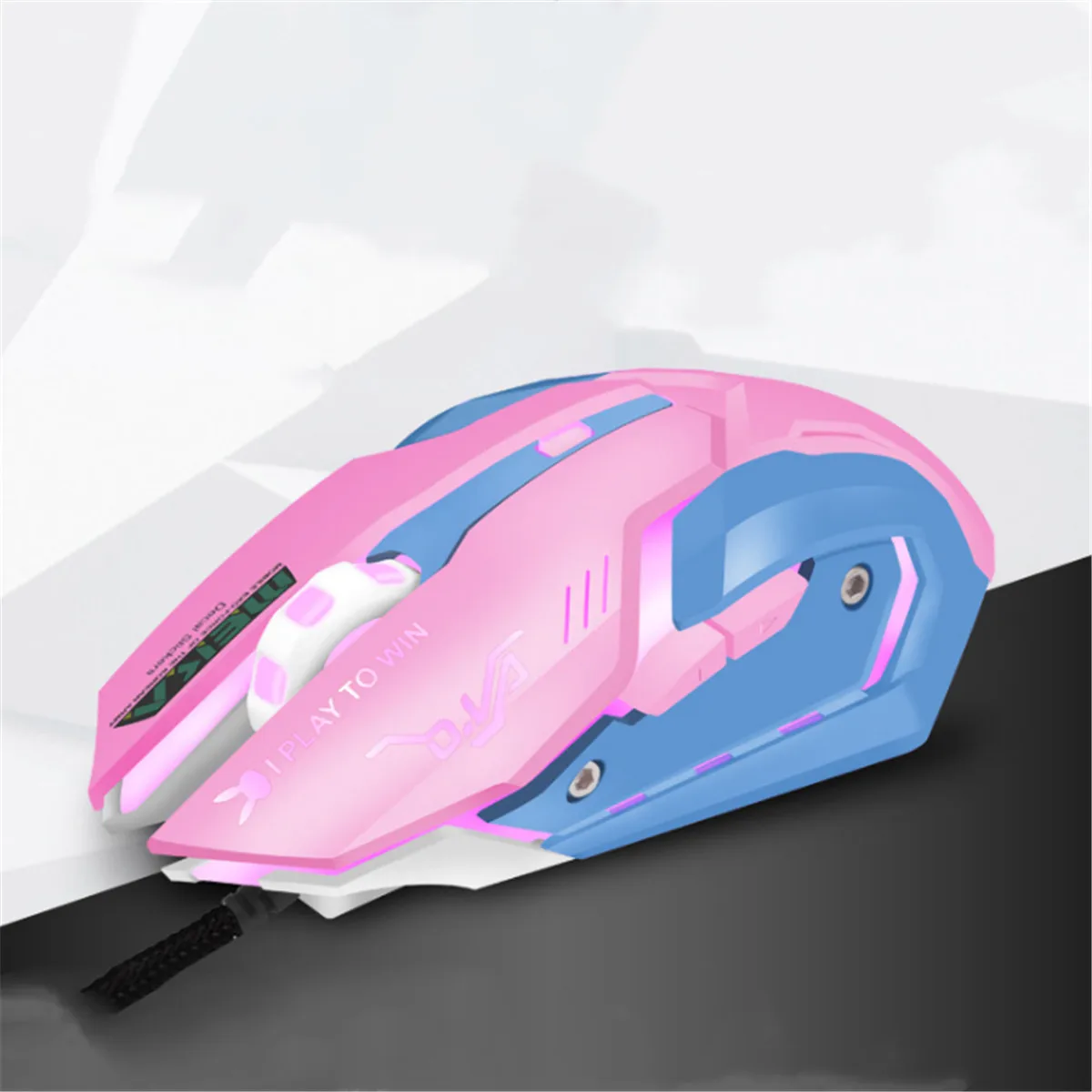 Игра Overwatch D.va розовый жнец милости Гэндзи электронные спортивные подзарядкой от USB Проводная Мышь для игр так и