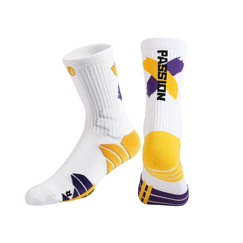 New design custom letter logo sport socks manufacturer