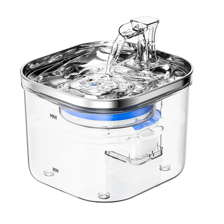 Автоматический фонтан из нержавеющей стали для домашних животных, 2 л