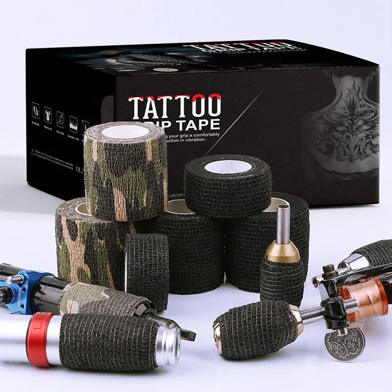Disposable Tattoo Grip Cover Wrap Self Grip Roll Elastic Cohesive Bandage Handle Grip Tube Tape