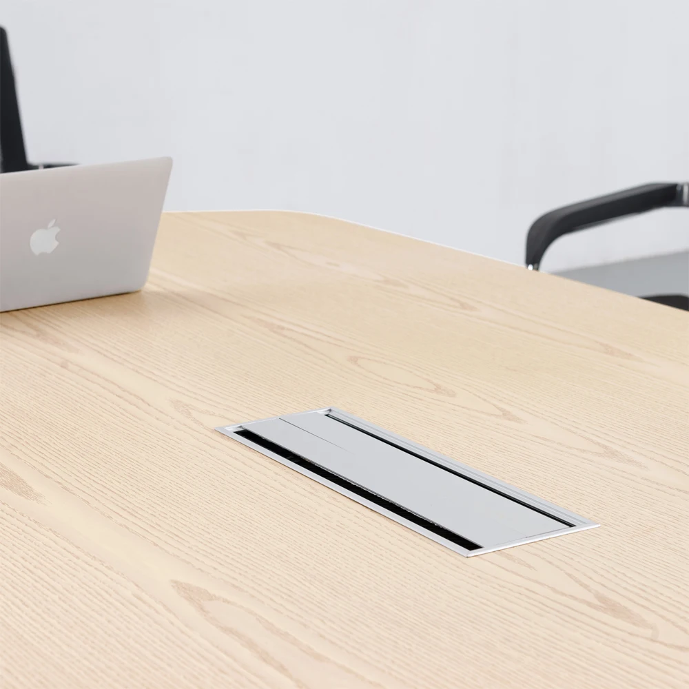 Стол для переговоров деревянный с металлической ножкой 6 или 8 человек