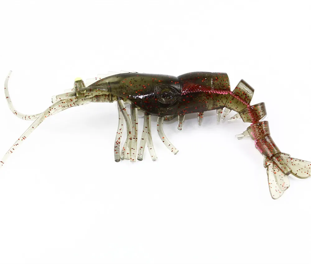 Wholesale  TPE soft shrimp lure Luminous eyes Fishing Lures
