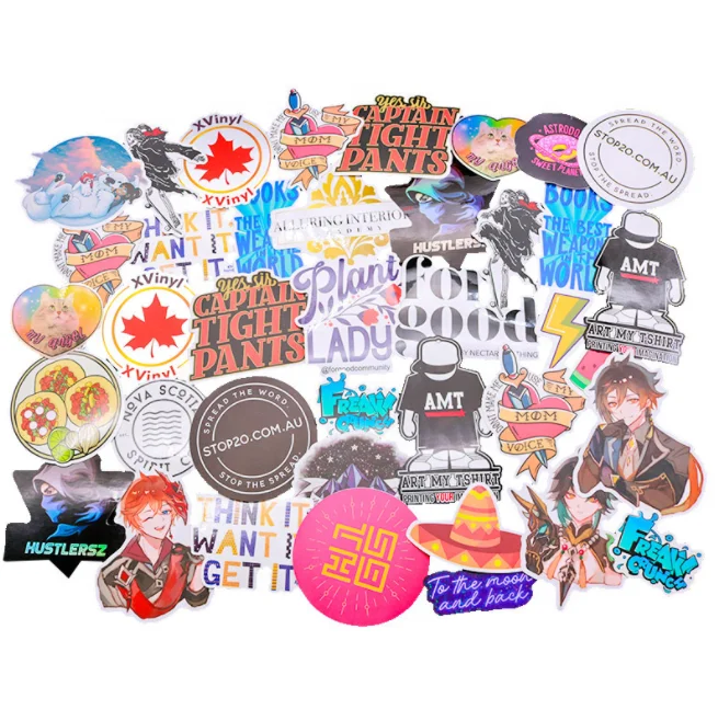 Custom Printing Die Cut PVC Vinyl Decoration Decal Adhesive Logo Sticker