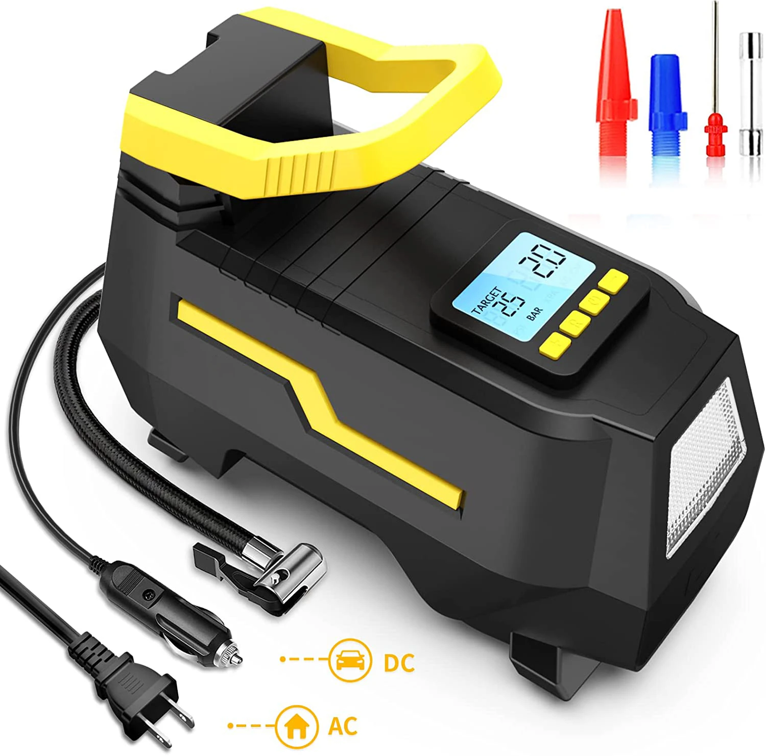 Digital Tyre Inflator Wireless Portable Car Tire Air Pump Wheel Inflator for Bike Motorcycle Basketball
