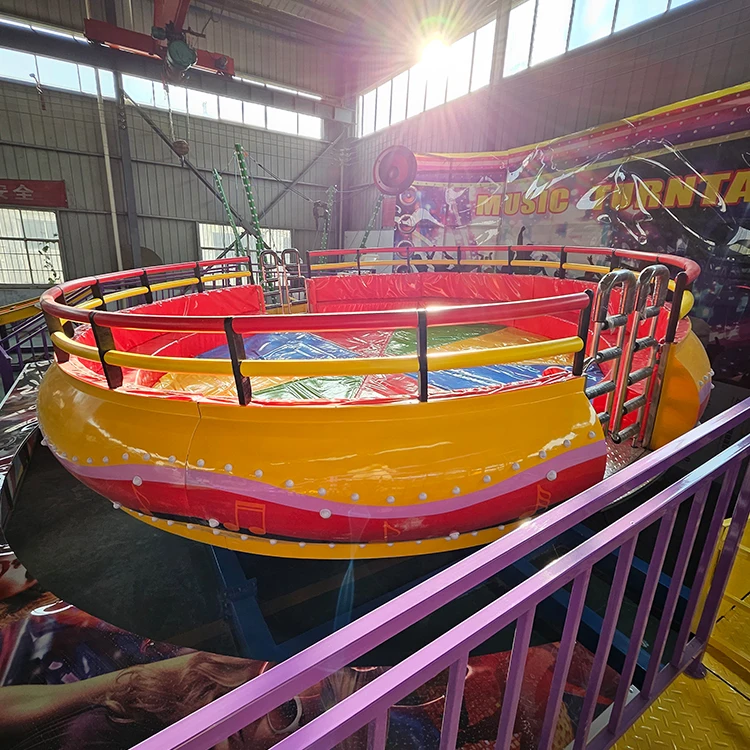 Amusement Park Facilities Big Turntable Foldable Ride 24 Seats Mobile Tagada Disco Game with Trailer