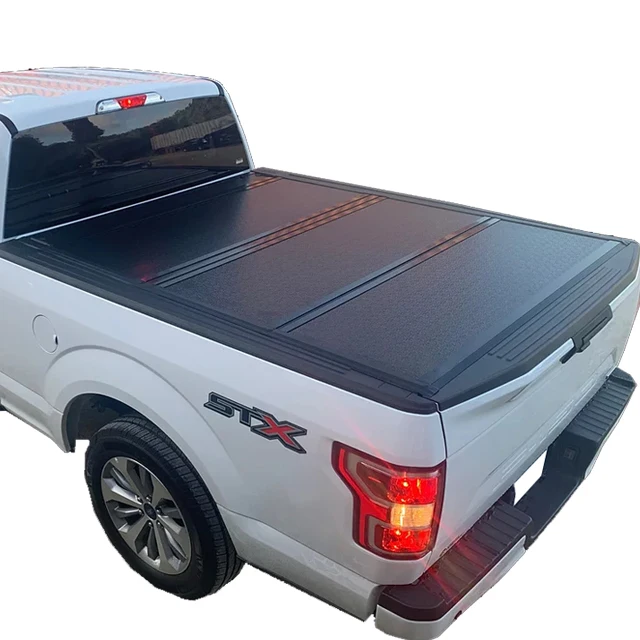 hard tri folding pickup tonneau cover aluminum for 2016 hilux revo vigo