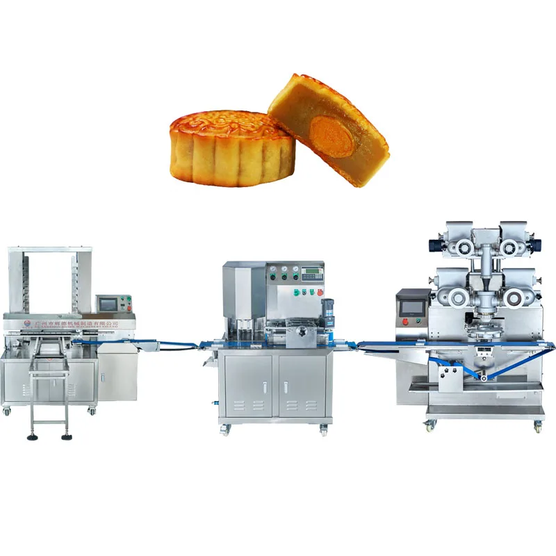 Factory  Price Moon Cake Making Machine For Business Use Multifunctional  Mooncake Production Line Encrusting Machine