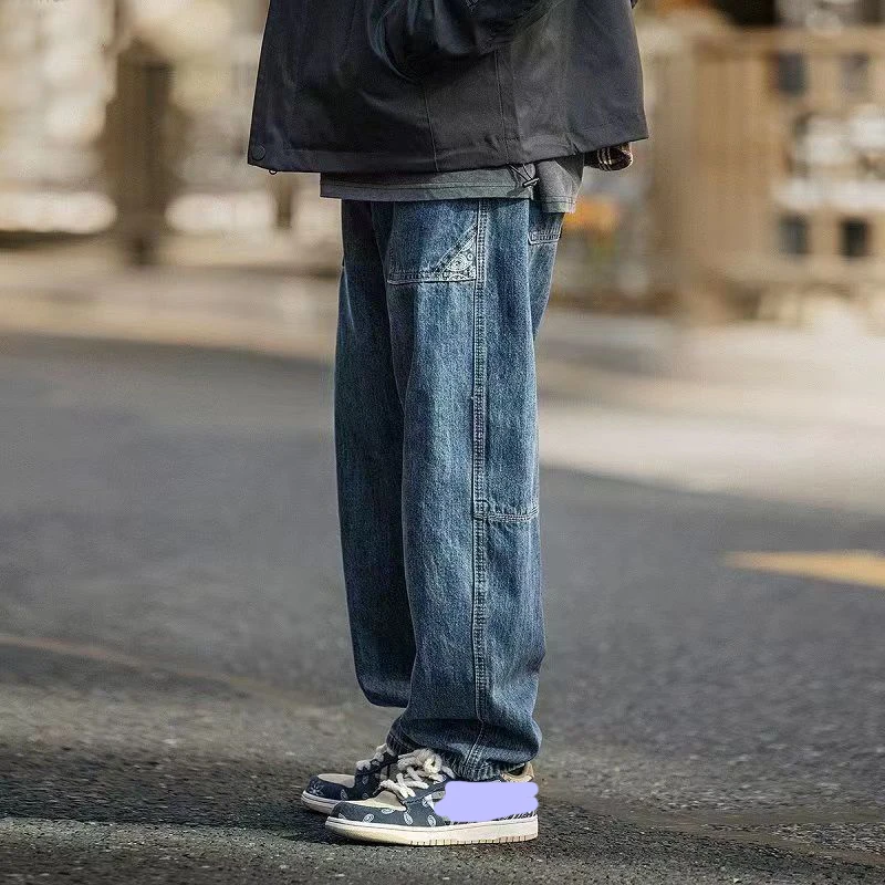 GINGTTO Dropship Wholesale Streetwear Mens Denim Jeans Baggy Jeans Man
