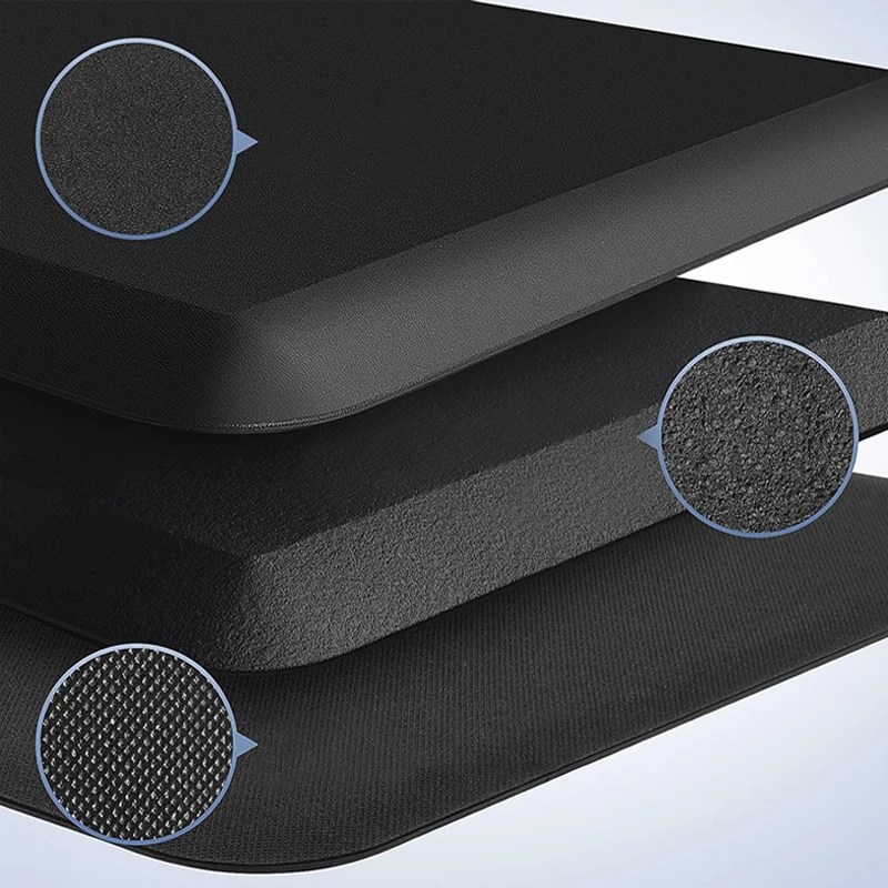 PVC Leather Non-Slip Durable Waterproof Soft Anti Fatigue Standing Comfort Floor Mat