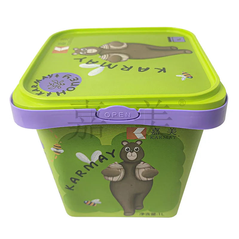 Wholesale Durable Custom logo Printed 1L Disposable IML Round pp Plastic Cheese Tub Margarine Packaging Butter Container