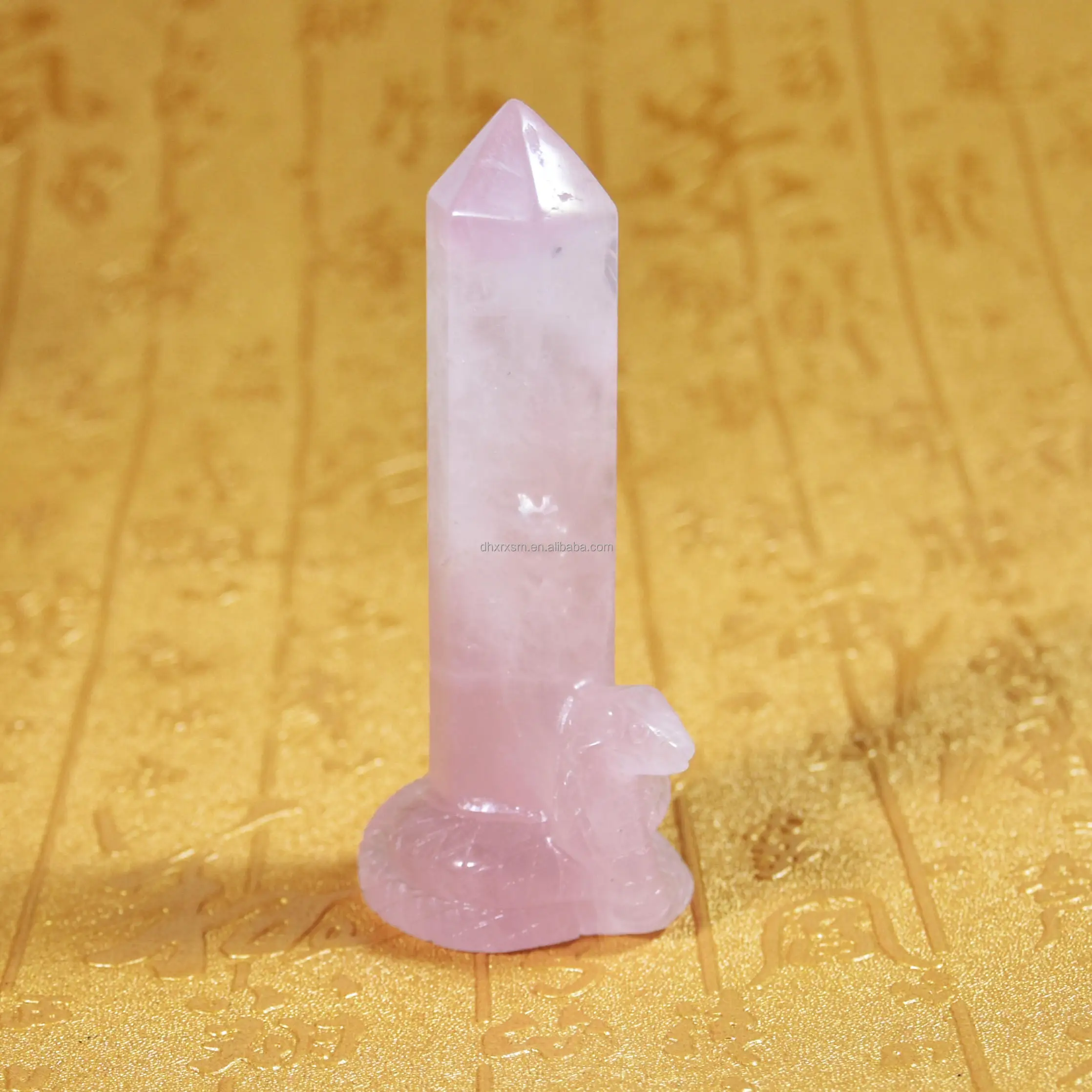 Оптовая продажа высокое качество натуральные Хрустальные черепа Fengshui точка обелиска розовая кварцевая башня кристальная для