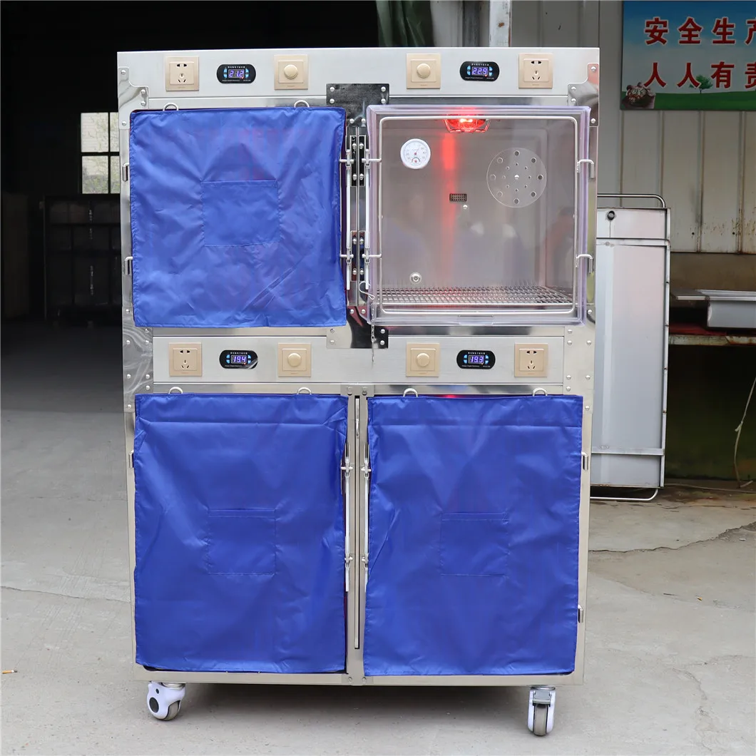 Hospital medical ICU equipment veterinary stainless steel  intensive care clinic cage for dog cat Vet Clinic