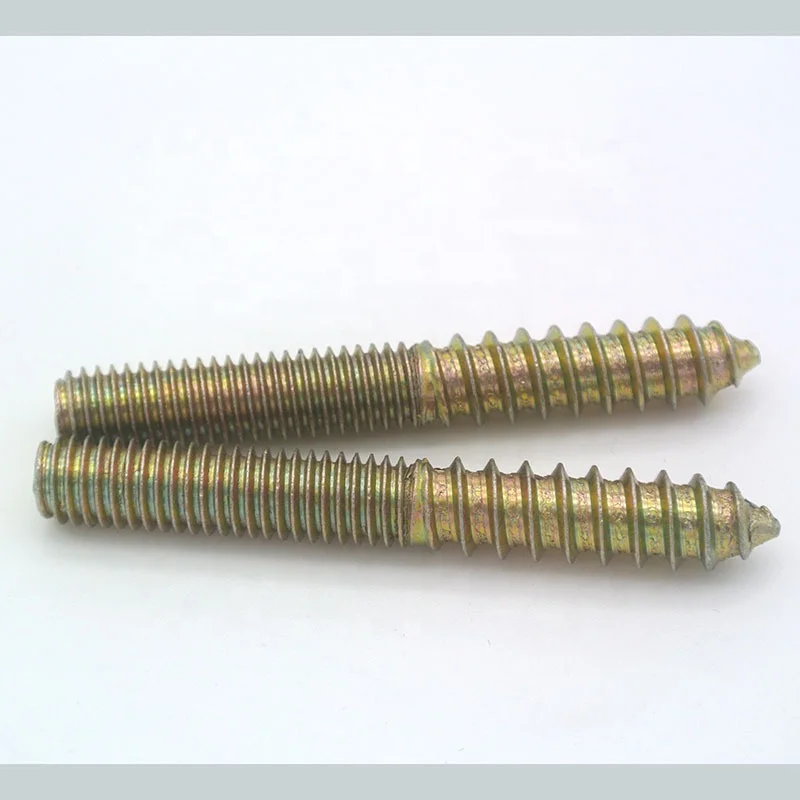taily supplier zinc plated Iron steel furniture hanger bolt Double Thread Hanger Screw