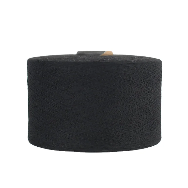 NE 10/1 open end black color recycled cotton yarn for weaving