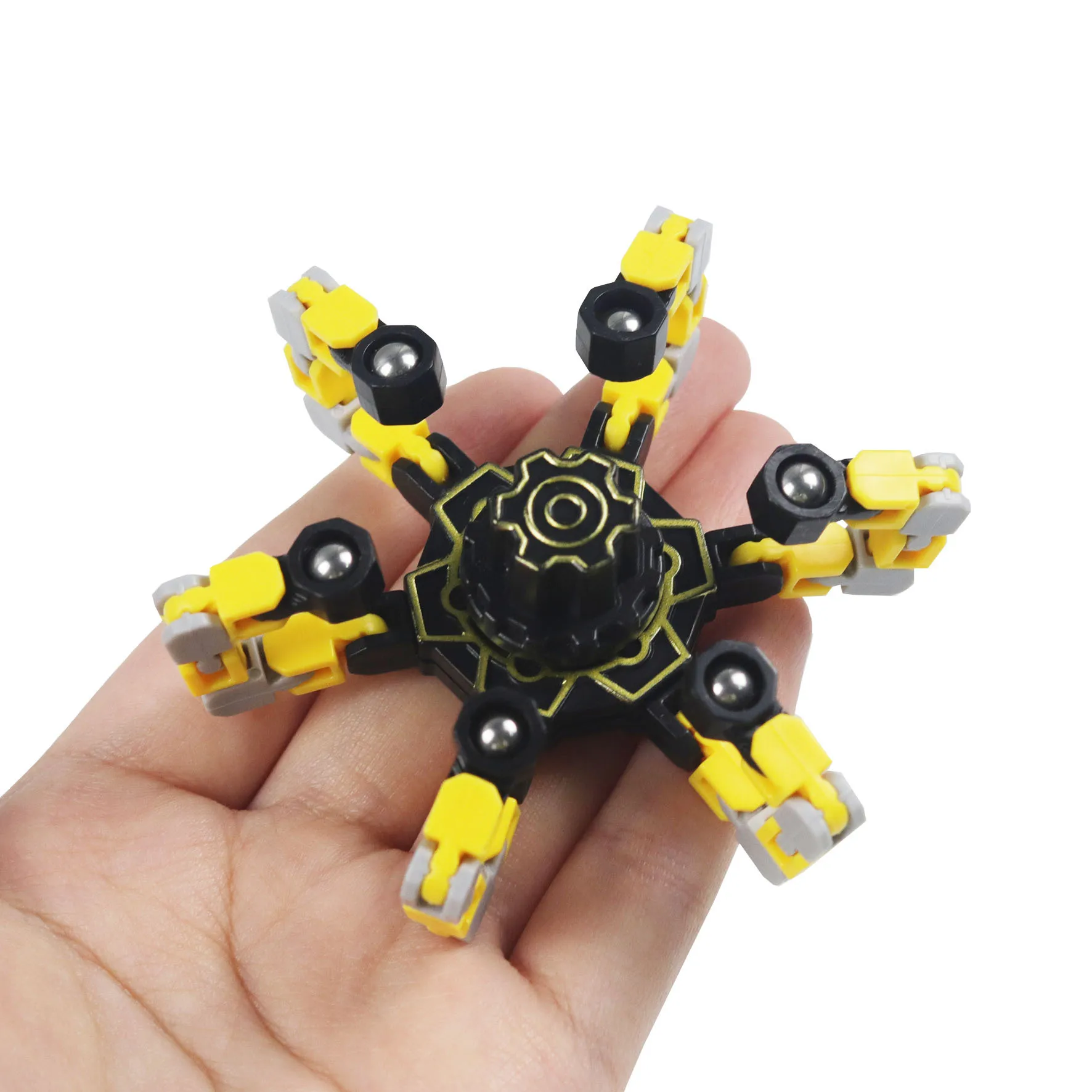 SmallOrders G020233 New product fingertip mechanical gyro decompression chain deformation mecha Variety rotating DIY  Novelties