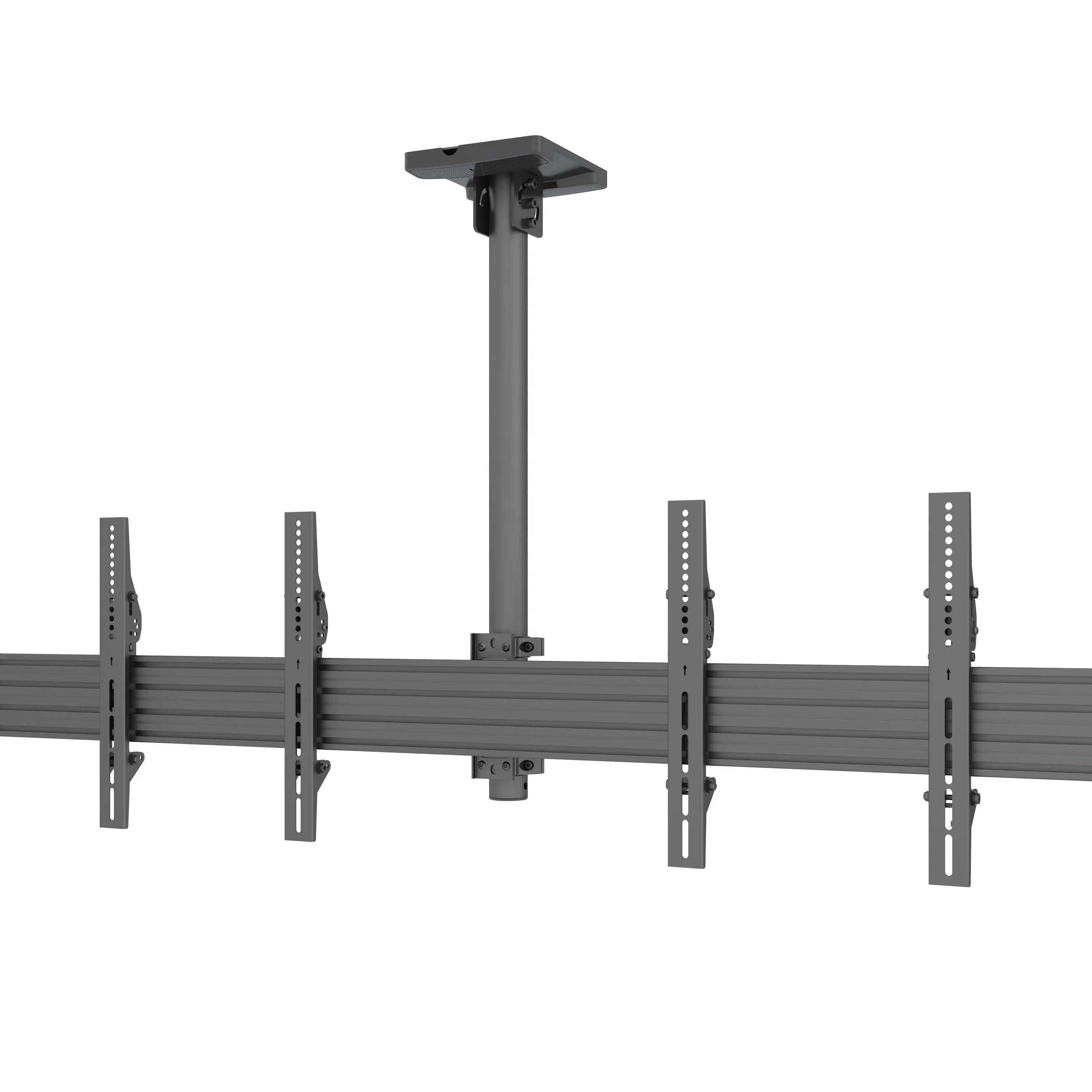 Extensible pole TV Ceiling Bracket for dual screens side by side