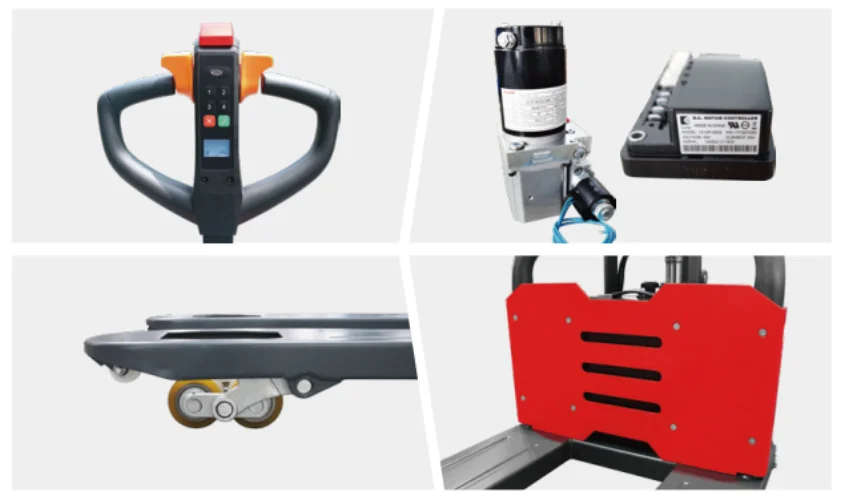 industrial 1.5Ton full battery charger pallet forklift truck straddle narrow fork small electric pallet truck