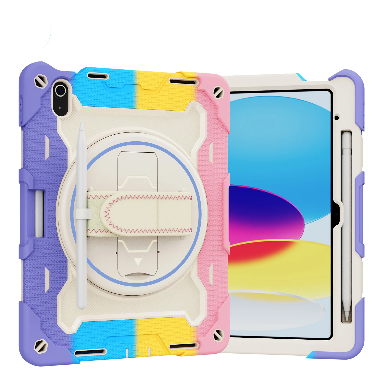 Wholesales Factory OEM 3 in 1 Shockproof Tablet Case PC Silicone Tablet Cover With Pen Holder for iPad 10th Gen 10.9 2022