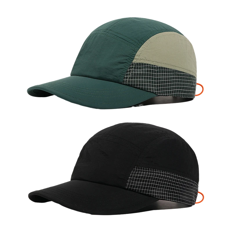 FF1108 Custom Quick Dry Baseball Cap Drawstring 5 Panel Running Camp Cap Sun Protection Cycling Hiking Camper 5 Panel Hat