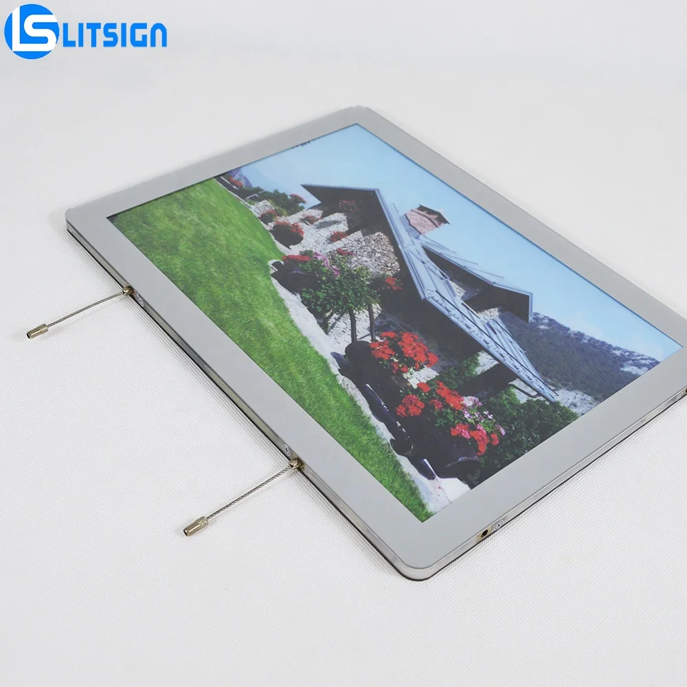 Австралия рамка дисплей a3 Пластиковый магнитный настенный светодиодный подвесной акриловый держатель постера a4