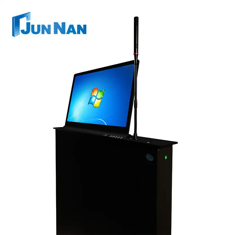 LCD display elevator electric touch screen audio and video conference system equipment with microphone lifting platform