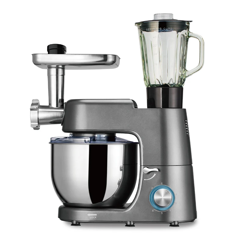 High Quality 7L SS Bowl and 1.5L glass Jar  Fruit Blender Electric Egg Whisk and Meat Grinder 1500W Multifunctional Stand Mixer