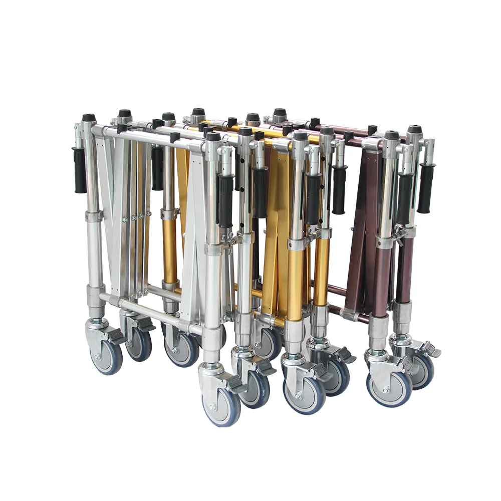 Factory directly Aluminum alloy Funeral Church Truck Casket Coffin Transport trolley