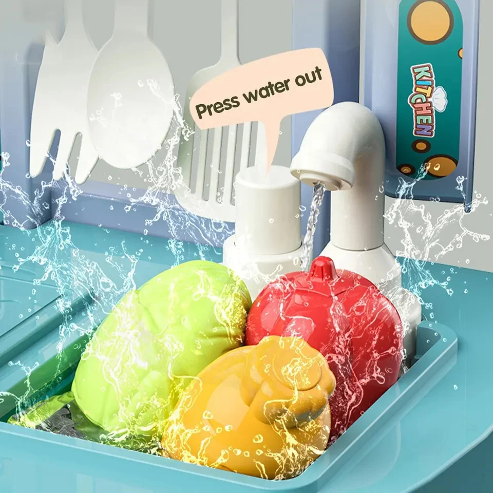 Juguetes para ninos pretend play running water sink table toy kitchen palyset toy wholesale home kitchen toys for girls kids