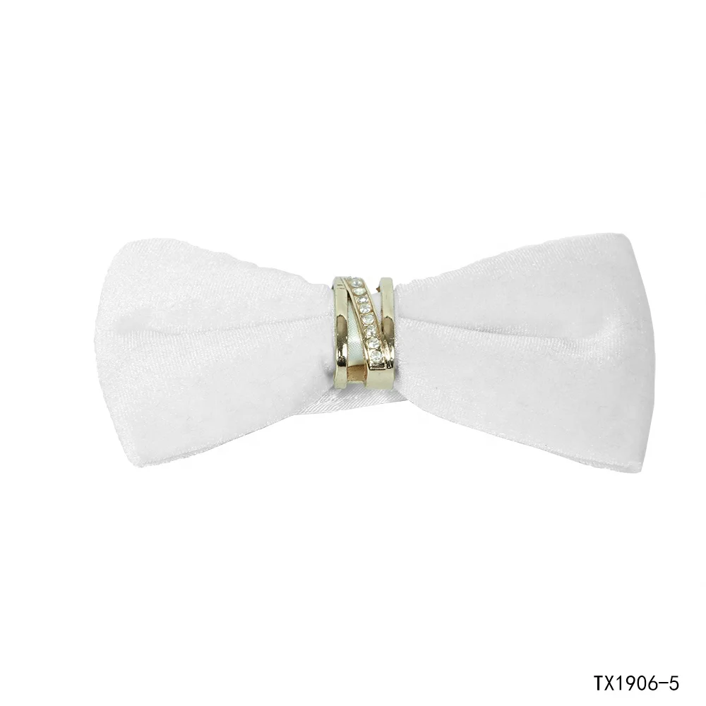 Various designs luxury crystal bow tie polyester bow tie for men