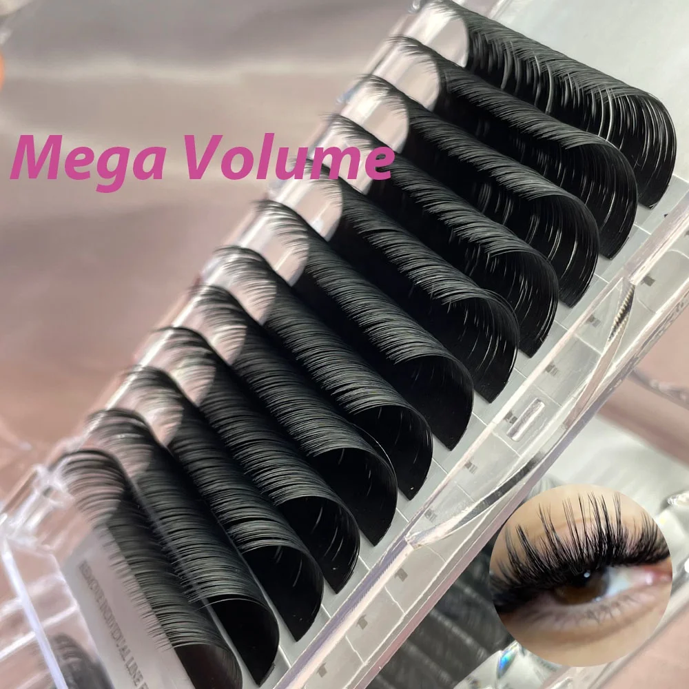 Volume Eyelash Extension Cashmere Vegan/7-15mm 0.03 0.05 0.07 C D  Matte Black /Korean PBT Fiber Volume Lash Extension Trays