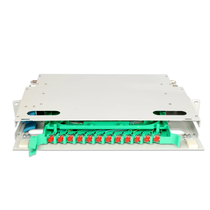12 port UPC Optical Distribution Frame 19 Inch Cabinet 12 Core FC ODF