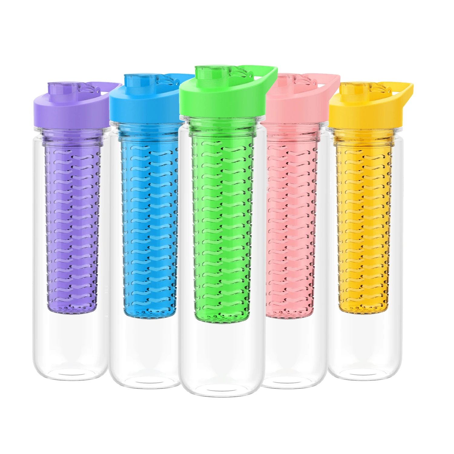 High Quality Free Bpa Infused Fruit Infusion Packaging Containers Sport Acrylic Plastic Infuser Water Bottle