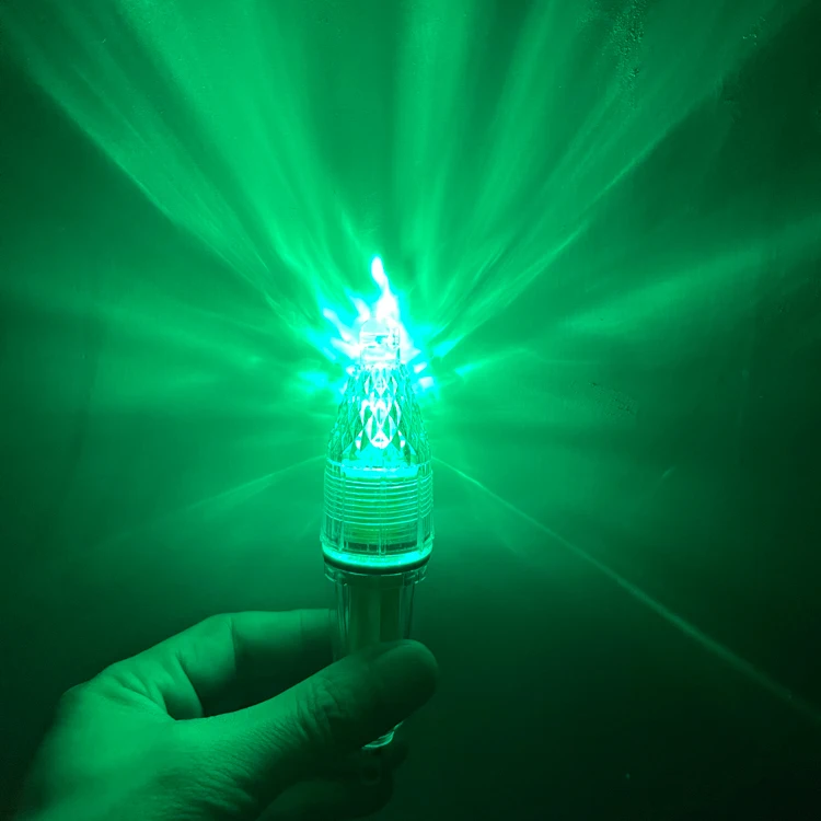 Светодиодная рыболовная приманка, темно-капля, светодиодная зеленая супер водонепроницаемая подводная лампа, рыбные инструменты, мигающие 7 видов цветов