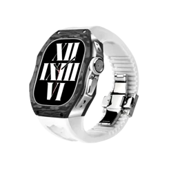 Новый комплект для модификации из углеродного волокна Apple Watch series 8 Ultra 49 мм корпус часов резиновый силиконовый