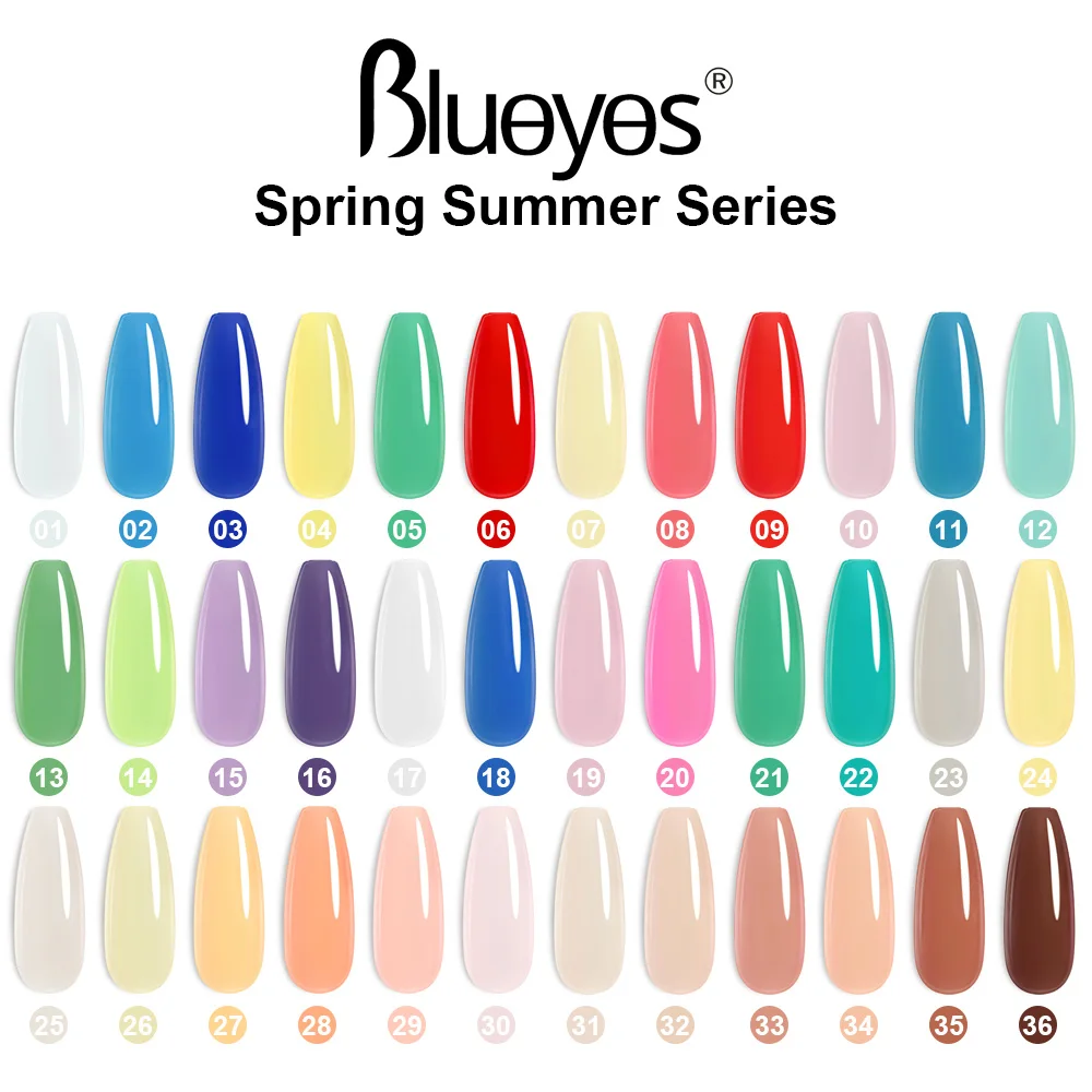 Blueyes Nail Supplies Wholesale OEM Free HEMA Nail Gel Polish Odorless UV Gel Soak Off Vegan LED UV Gel Nail Polish