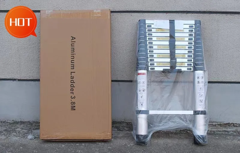 Adjustable Aluminum Telescopic ladder Max loading 150kg EN131