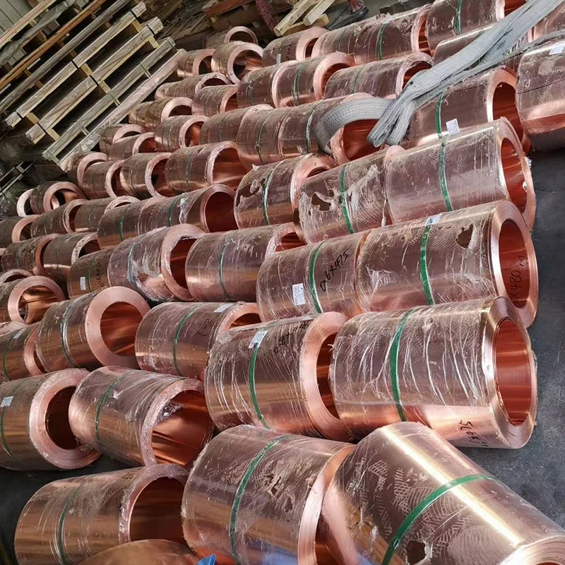 High Precision 0.5mm 0.8mm 1mm 3mm 4mm C1100 Red Pure Copper coil in Stock China factory for sale
